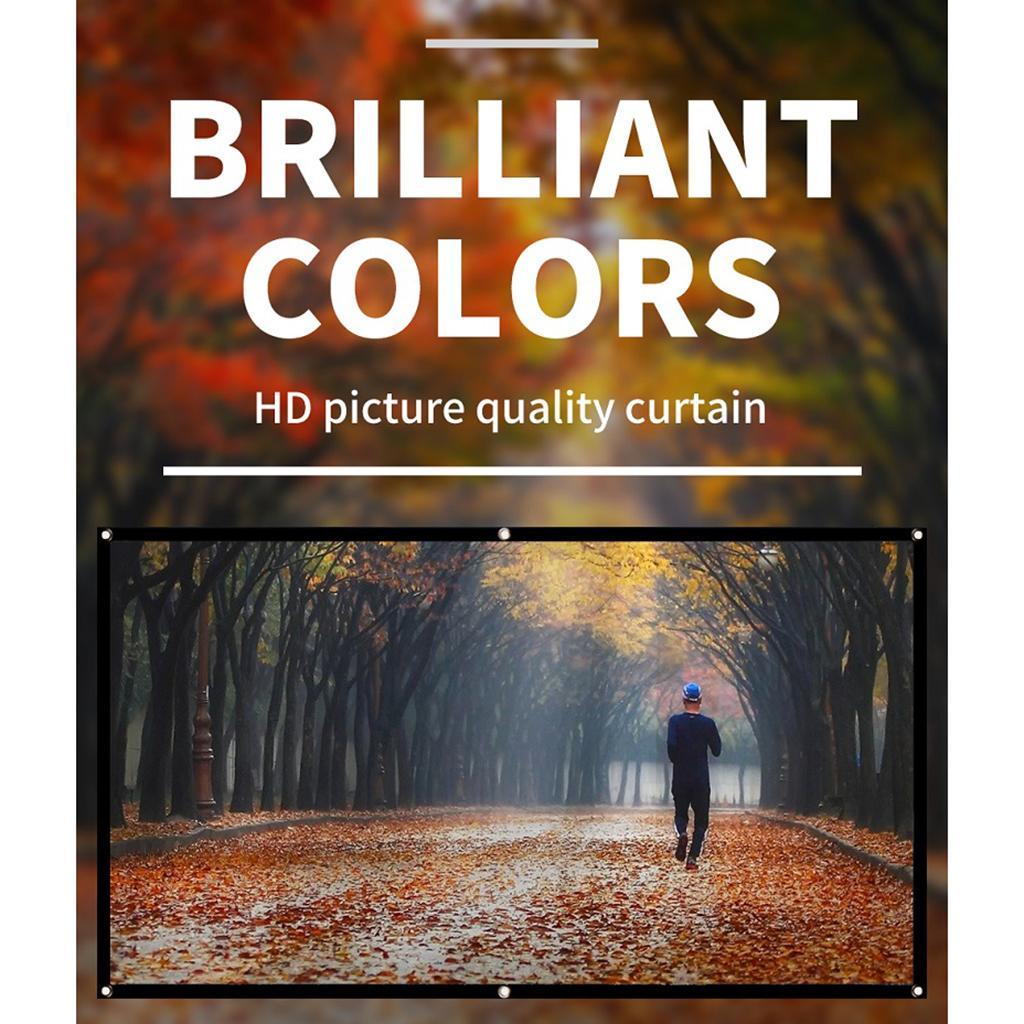 16:9 Foldable Projection Screen HD Home Cinema Projector Cloth 100inch