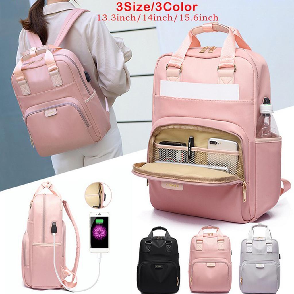 Laptop Backpack Travel Backpacks Bookbag with usb Port Pink_15.6 inch