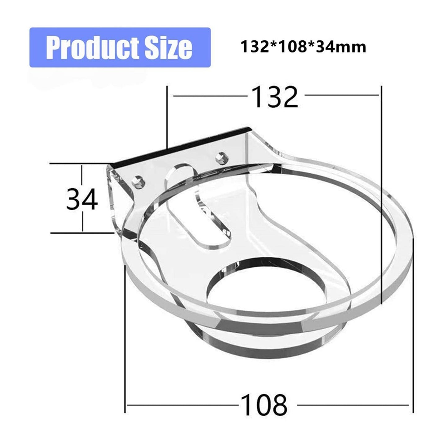 Acrylic Office Speaker Wall Mount Stand Holder for Wall Hanging Wall Stand clear