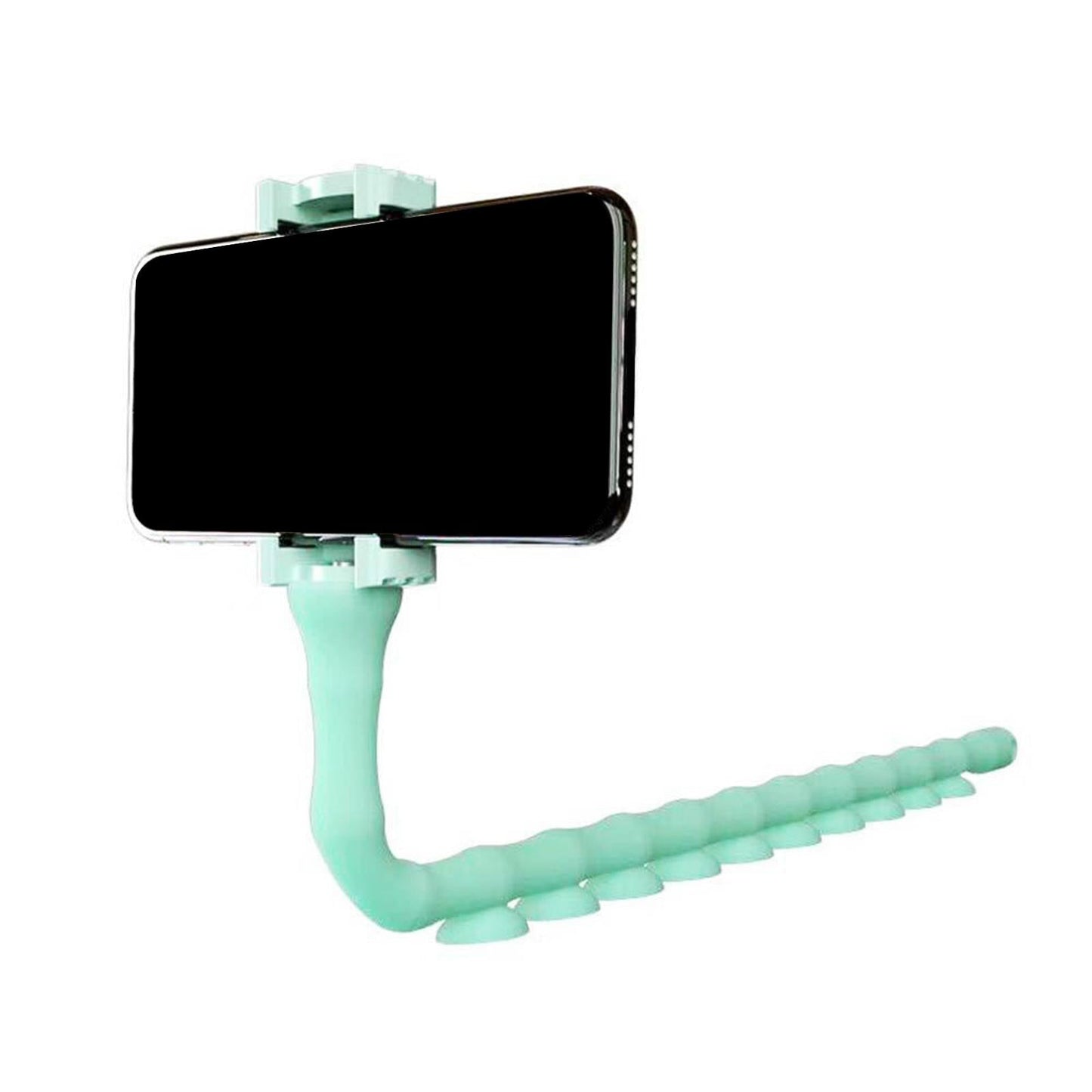 Cute Caterpillar Mobile Phone Holder Worm Flexible Phone Suction Cup Blue
