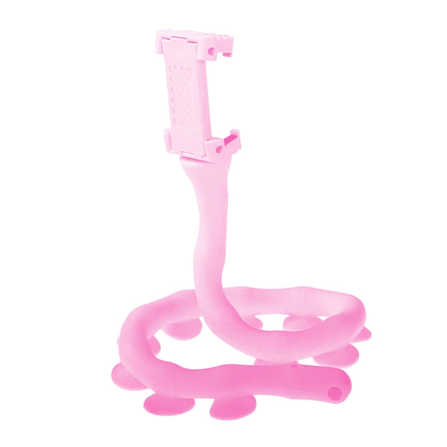 Cute Caterpillar Mobile Phone Holder Worm Flexible Phone Suction Cup Pink