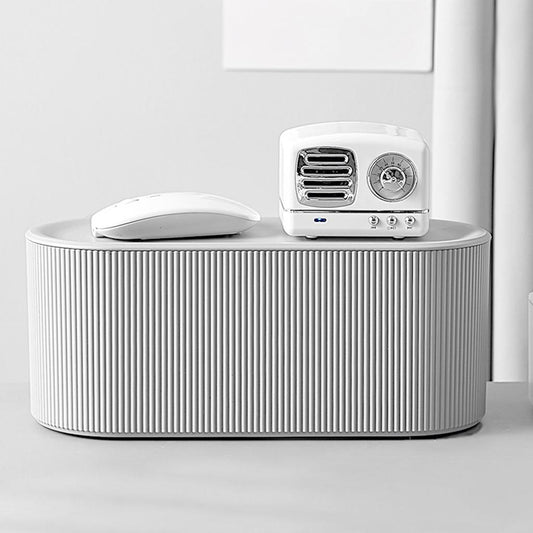 Cable Management Box Safety Dustproof with Cover for Plug Socket Desktop black