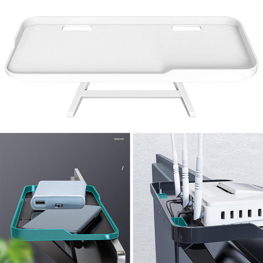 Wireless Router Storage Box Shelf Support Rack Organizer for Home Office White