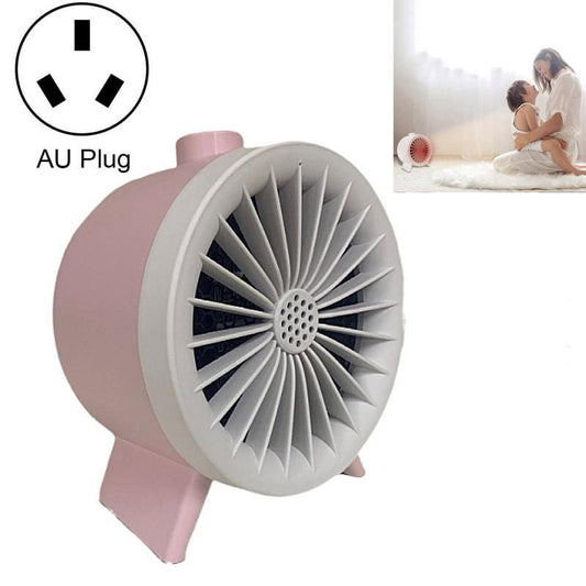 Home Mini Desktop Heater, Size:AU Plug (Pink)