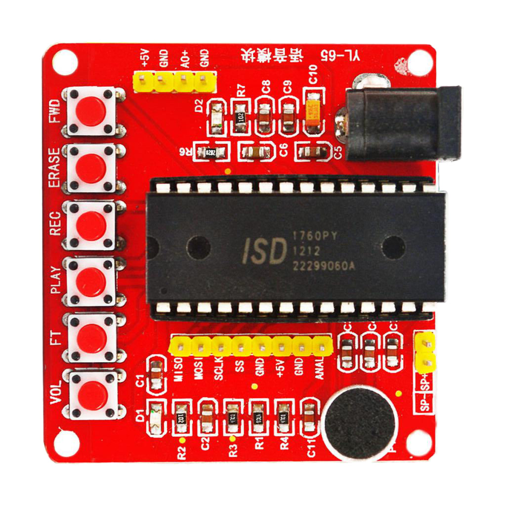 ISD1760 Sound Module 60s 75s Voice Recording Playback Module Chip 2.4V-5.5V