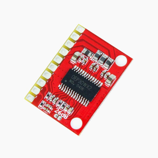 OEP30Wx2 Mini Dual Channel Audio Digital Power Amplifier Board Module Class D Red 25 x 18 x 2.5mm