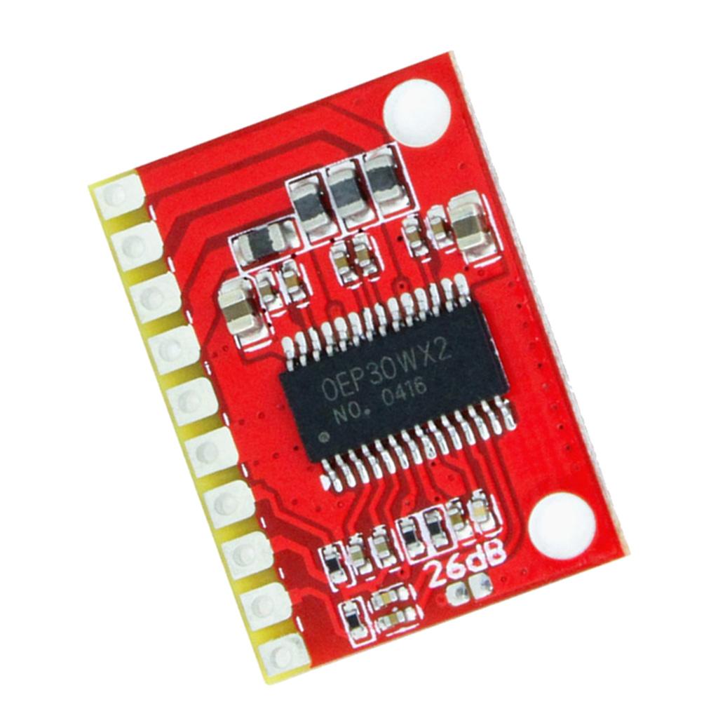 OEP30Wx2 Mini Dual Channel Audio Digital Power Amplifier Board Module Class D Red 25 x 18 x 2.5mm