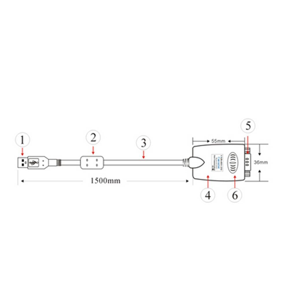 USB 2.0 to RS232 Serial DB9 9 pin Male Converter Adapter 150cm Cable with CD