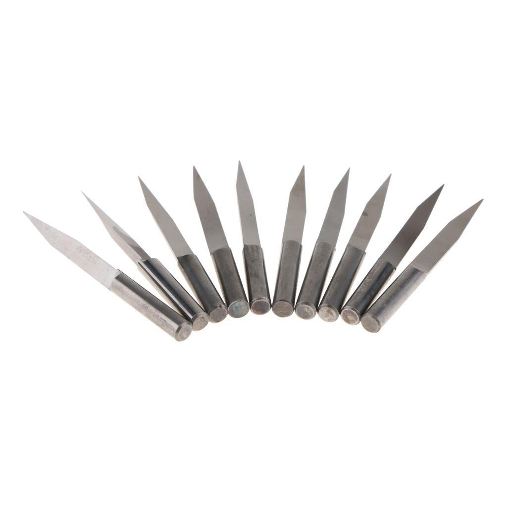 10 Piece 4mm Wood Milling Carving Cutter Flat Cutter Carved 15 Degree 0.1mm