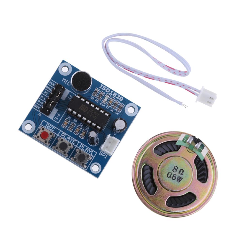 ISD1820 Sound Voice Recording Playback Module +0.5W Loudspeaker + Cable