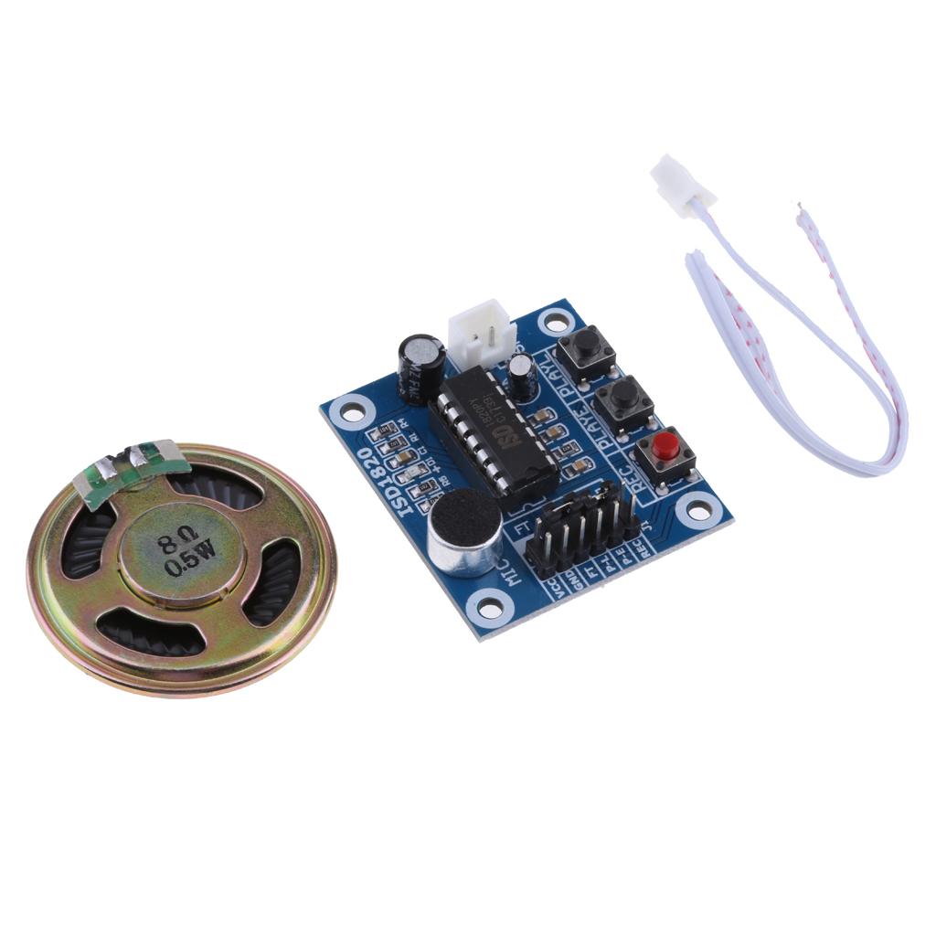 ISD1820 Sound Voice Recording Playback Module +0.5W Loudspeaker + Cable
