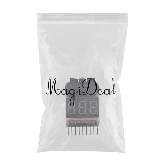 RC Lipo Battery Low Voltage Alarm 1S-8S Buzzer Indicator Tester LED
