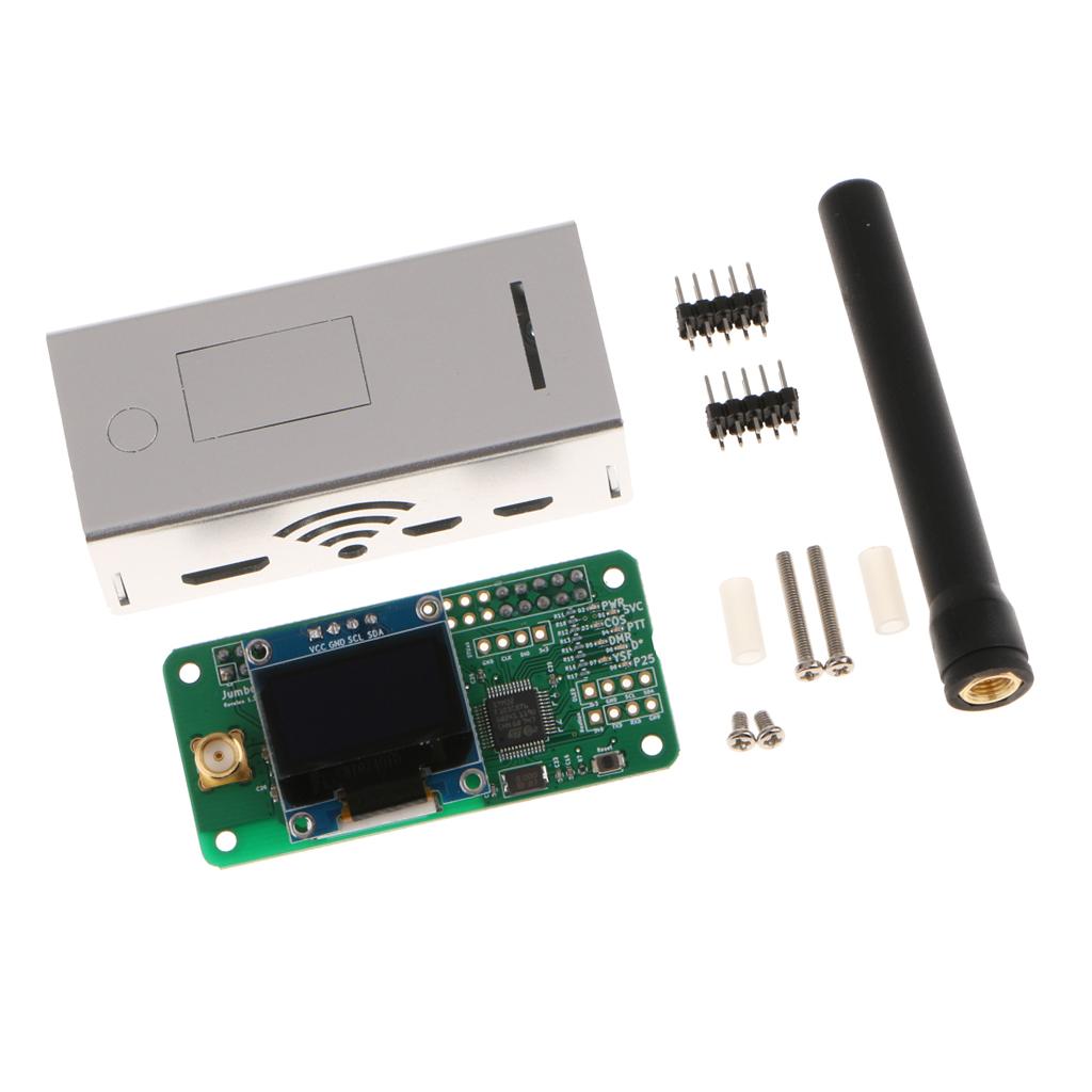Antenna + Case + OLED + MMDVM Hotspot Support P25 DMR YSF for Raspberry pi