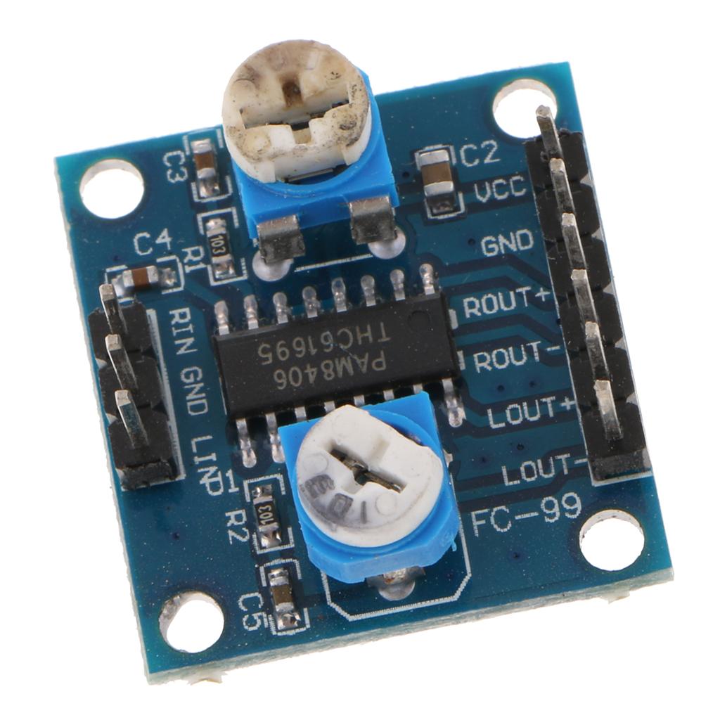 PAM8406 Digital Power Amplifier Board Volume Potentiometer Stereo 5W+5W