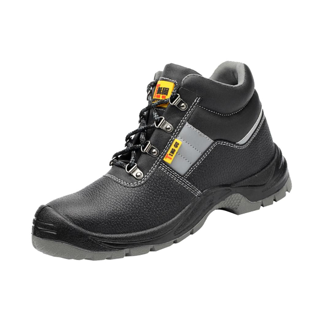 Steel Plate Toe High Side Cowhide Oil and Alkali Resistant Safety Shoes NEW