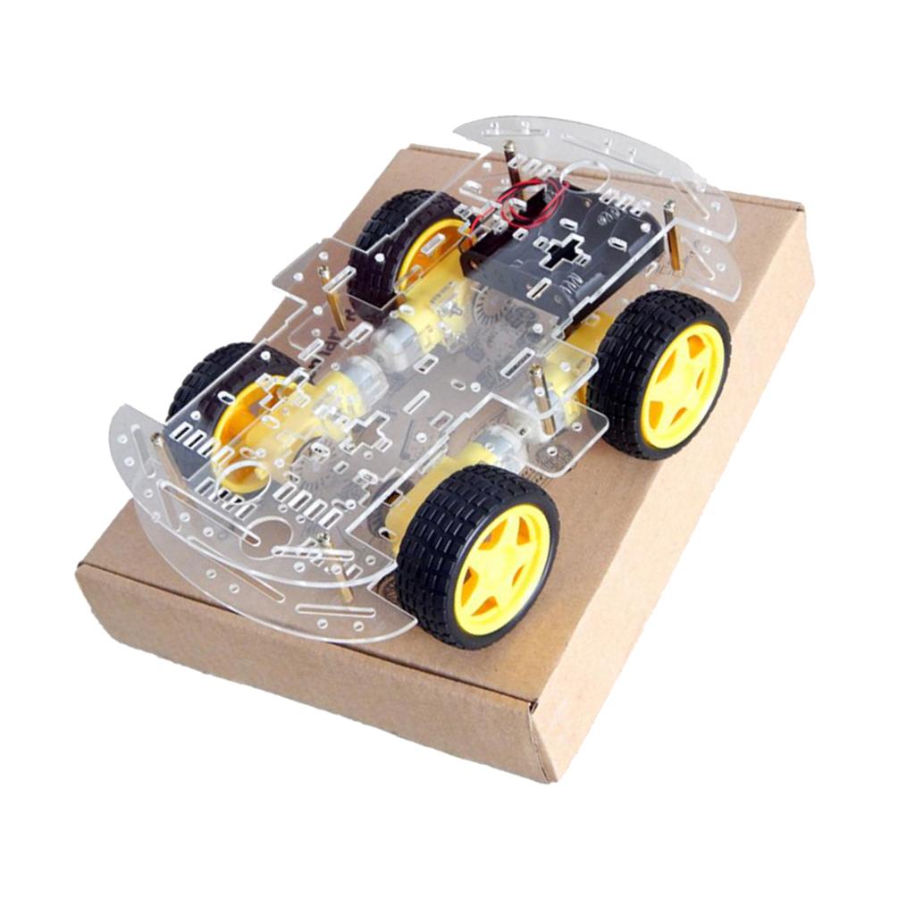 Beginners 4WD Smart Robot Car Chassis Kit DIY with Speed Encoder for Arduino