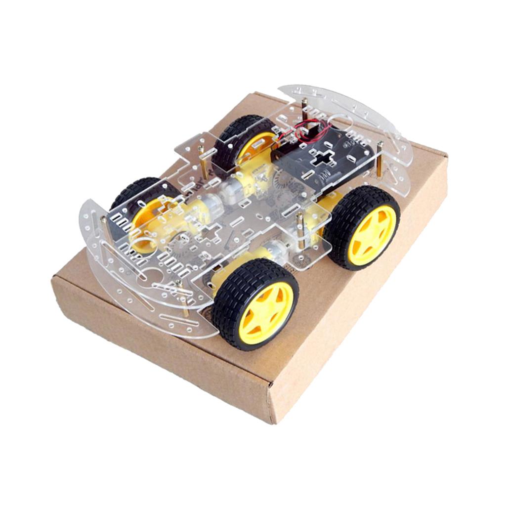 Beginners 4WD Smart Robot Car Chassis Kit DIY with Speed Encoder for Arduino