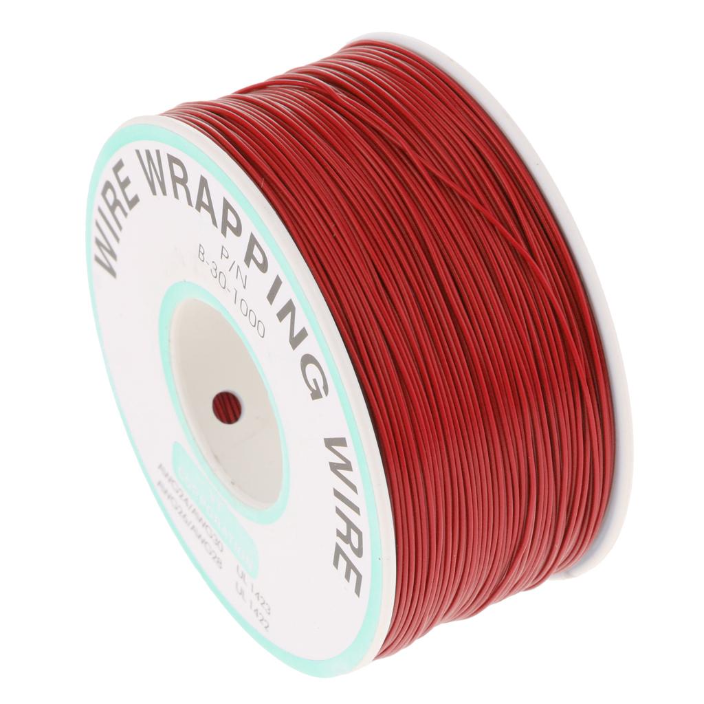 PVC Coated Tin Plated Copper Cable Wrapping Wire 250M 30AWG Cable Reel Red