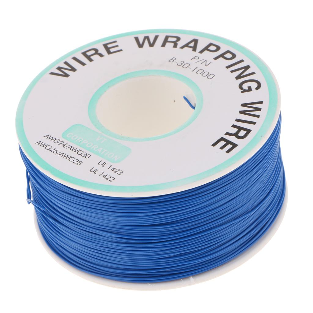 PVC Coated Tin Plated Copper Cable Wrapping Wire 250M 30AWG Cable Reel Blue