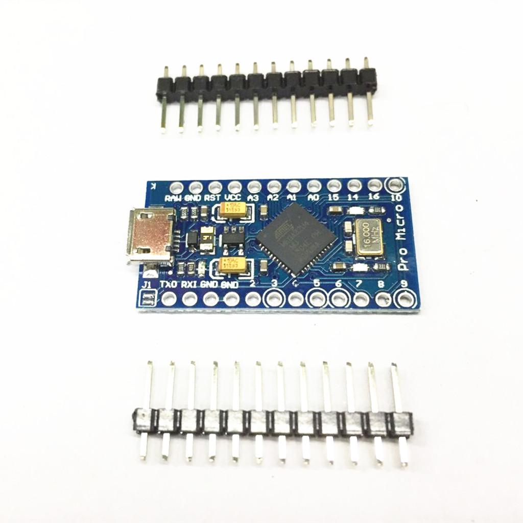 Pro Micro 5V 16MHz Compatible ATMEGA 32u4 Microcontroller Development Board with Pin Header