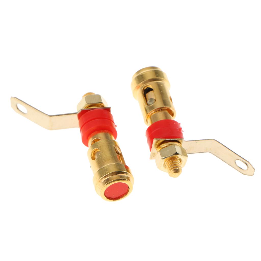 Speaker Banana Plug Jack Amplifier Terminal Binding Post Socket Connector Red