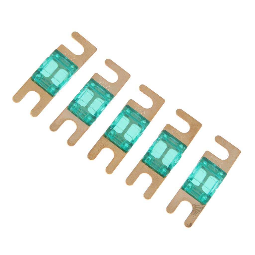 5Pcs Mini Small Car Truck Fuse Kit Auto Blade Fuse Plug In Fork Fuse 30A	