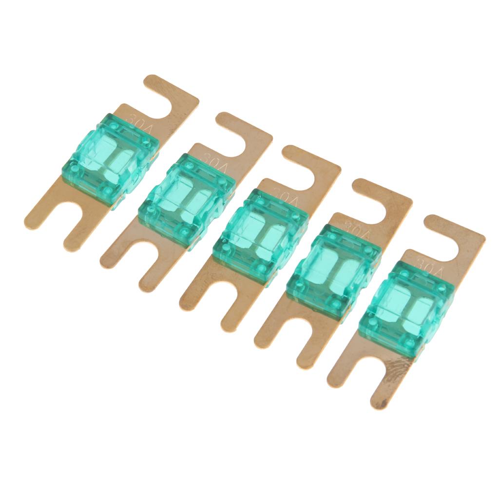 5Pcs Mini Small Car Truck Fuse Kit Auto Blade Fuse Plug In Fork Fuse 30A	