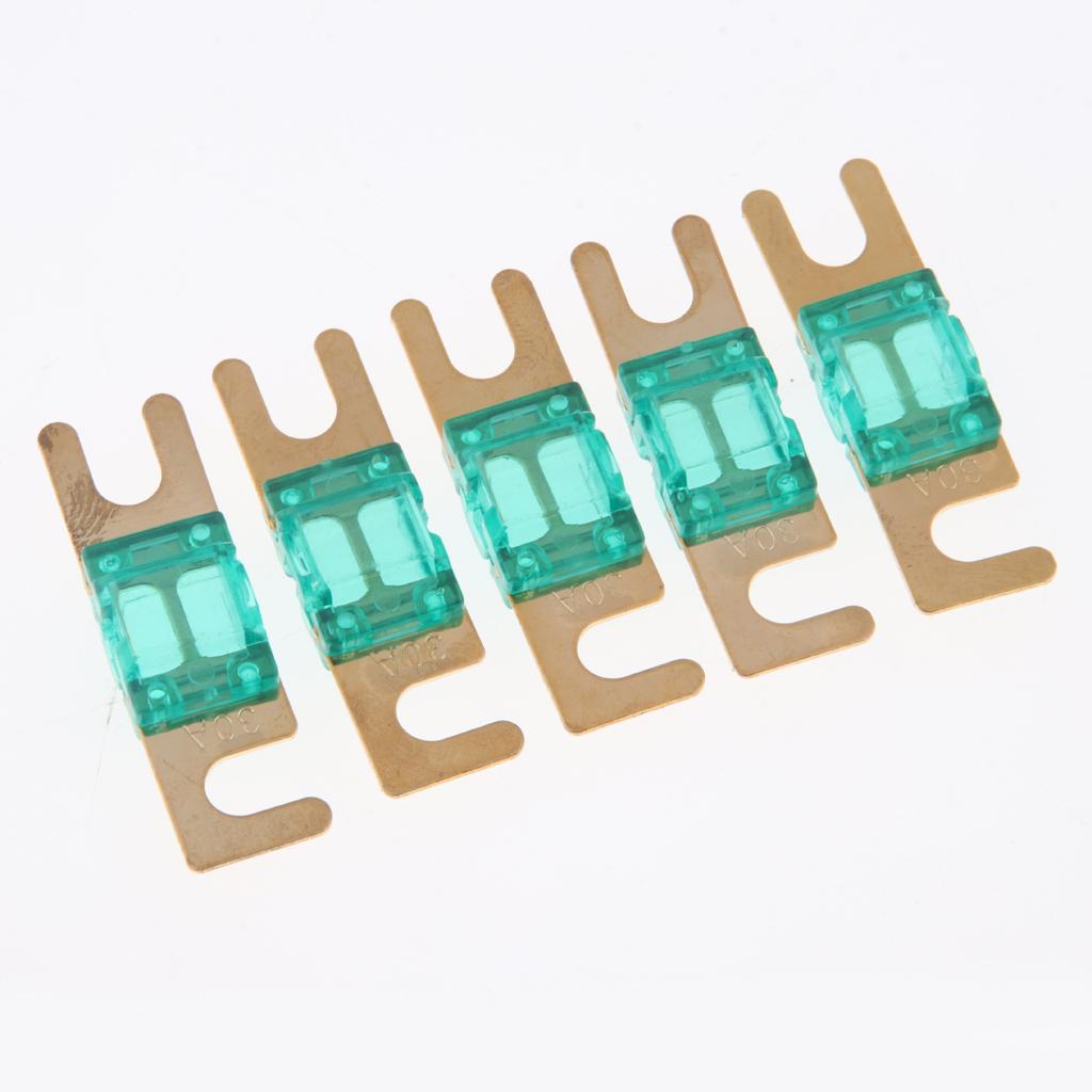 5Pcs Mini Small Car Truck Fuse Kit Auto Blade Fuse Plug In Fork Fuse 30A	