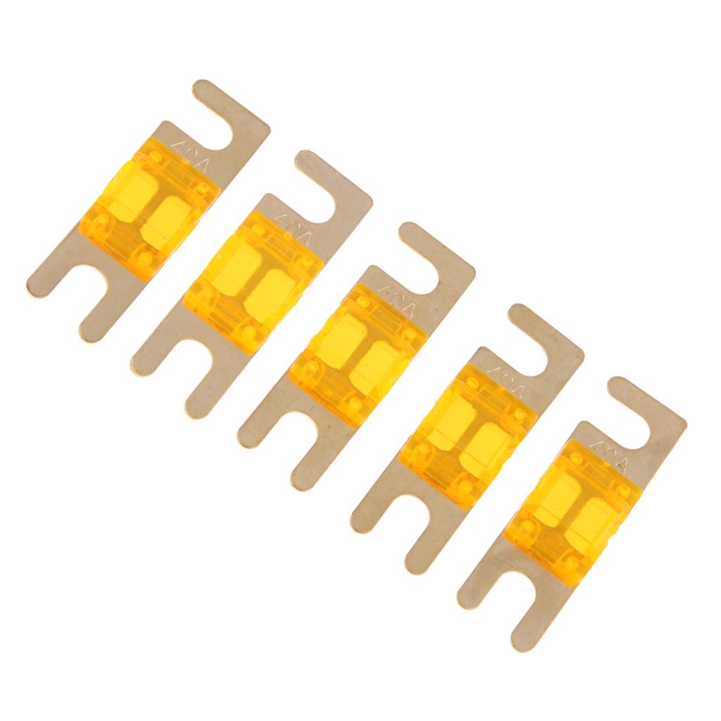 5Pcs Mini Small Car Truck Fuse Kit Auto Blade Fuse Plug In Fork Fuse 40A	
