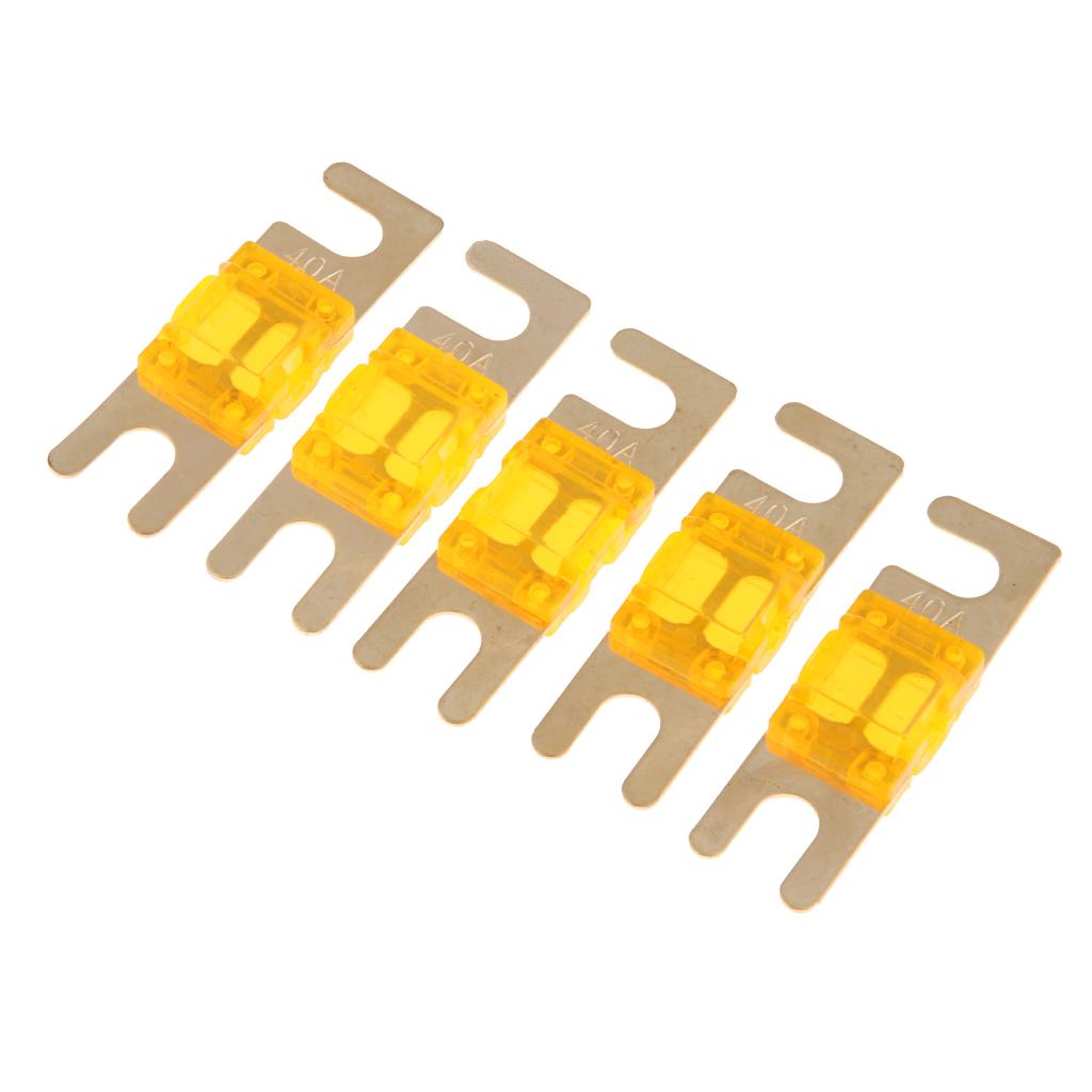 5Pcs Mini Small Car Truck Fuse Kit Auto Blade Fuse Plug In Fork Fuse 40A	