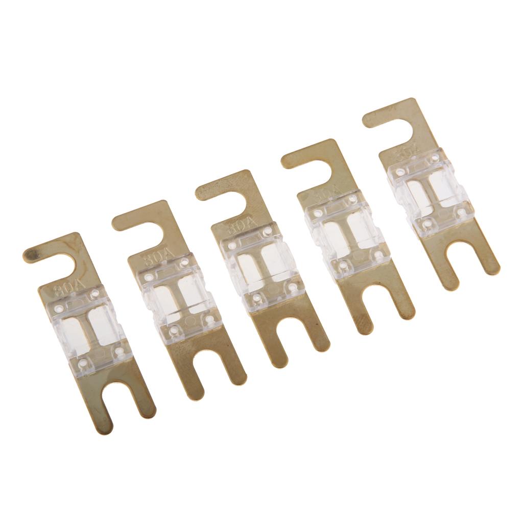 5Pcs Mini Small Car Truck Fuse Kit Auto Blade Fuse Plug In Fork Fuse 80A	