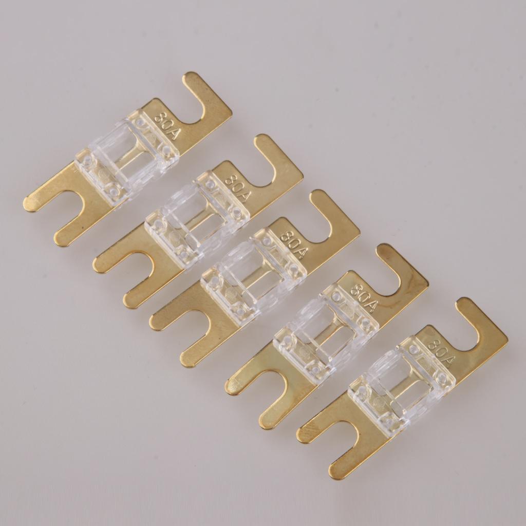5Pcs Mini Small Car Truck Fuse Kit Auto Blade Fuse Plug In Fork Fuse 80A	