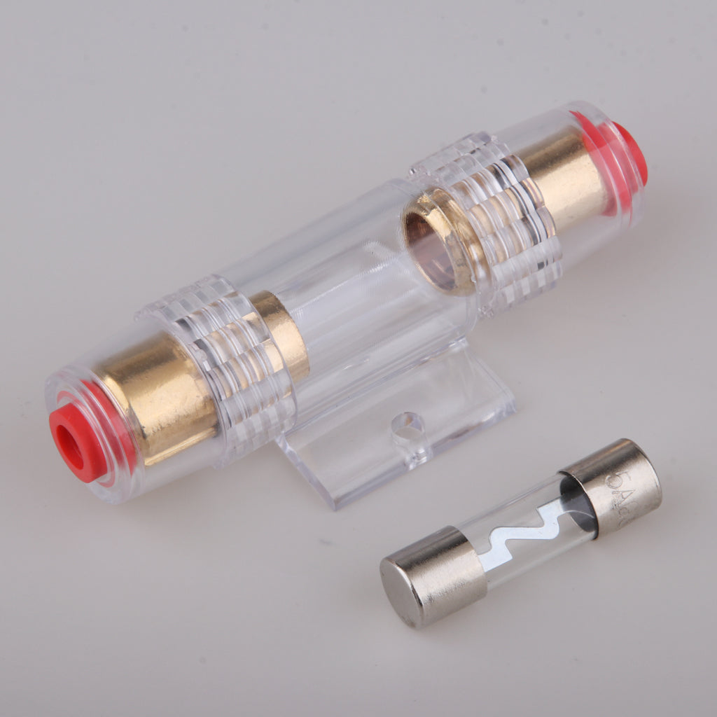 Glass Tube Fuse Holder Adapter with Fast Blow Tube Fuse for Car Truck 30A	