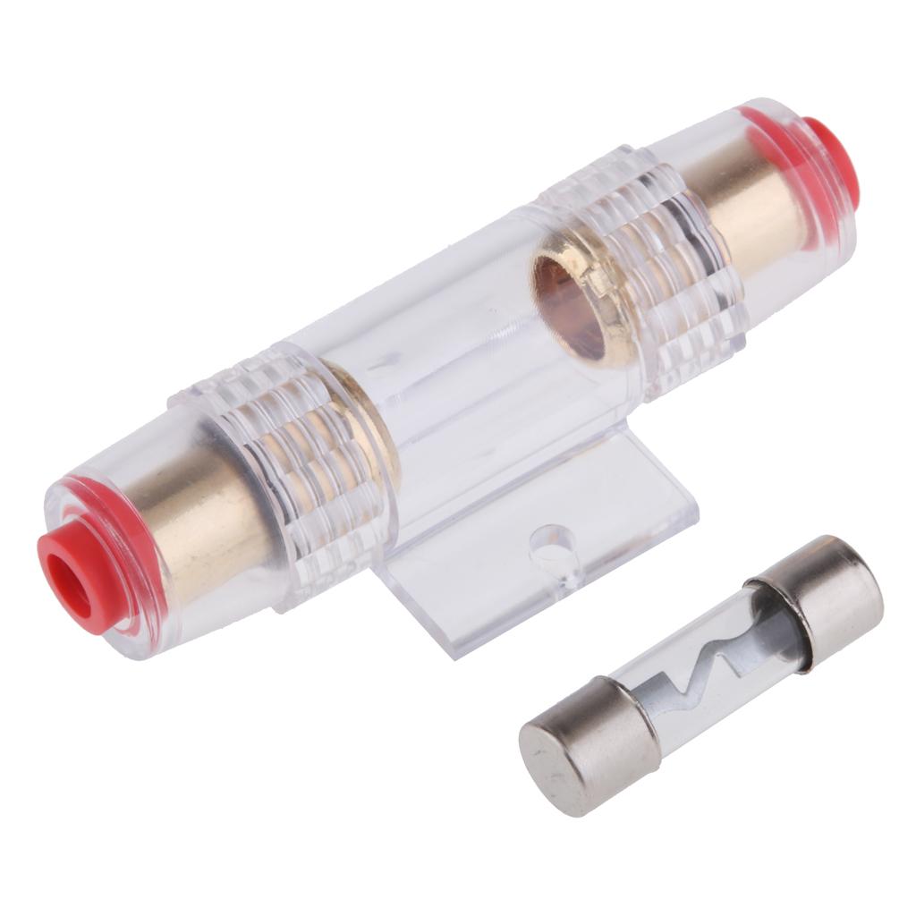 Glass Tube Fuse Holder Adapter with Fast Blow Tube Fuse for Car Truck 40A	