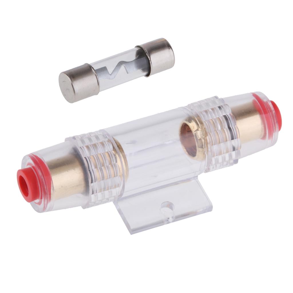 Glass Tube Fuse Holder Adapter with Fast Blow Tube Fuse for Car Truck 40A	