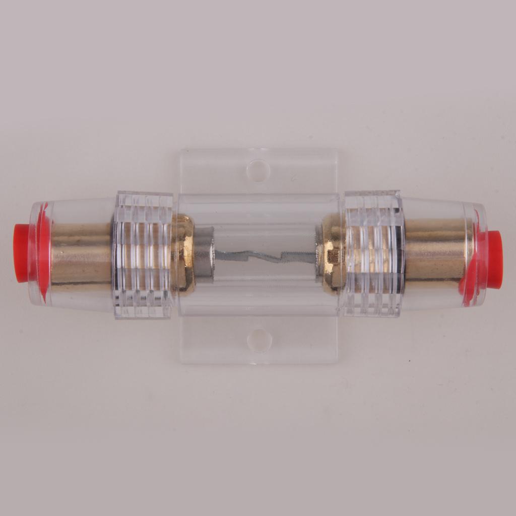 Glass Tube Fuse Holder Adapter with Fast Blow Tube Fuse for Car Truck 40A	