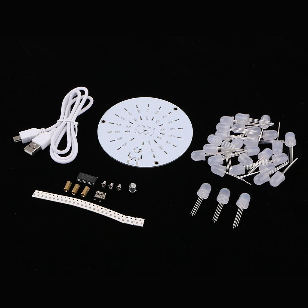 Light Cube 51 single chip DIY: Touch Key Full Color LED Aurora tower Kit