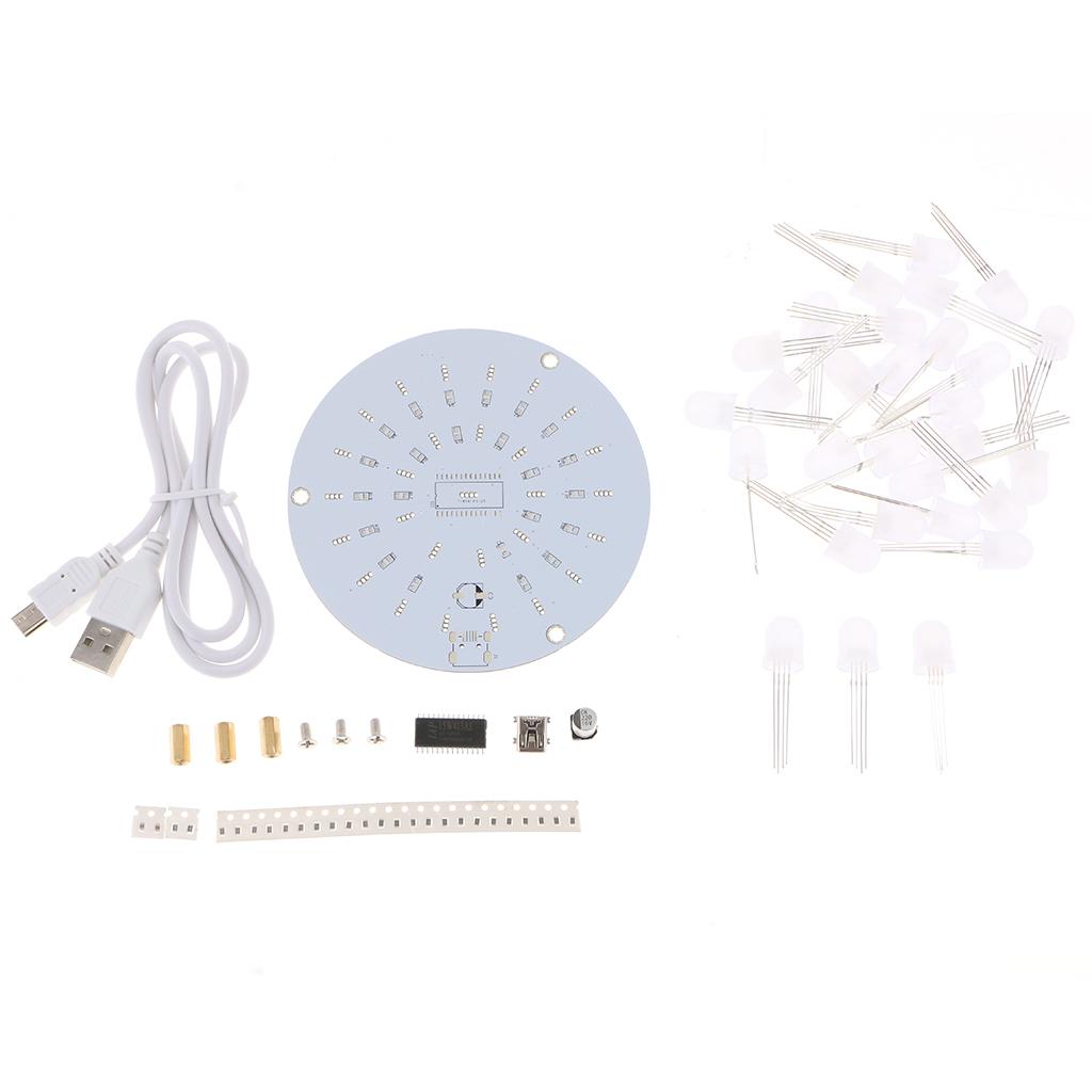 Light Cube 51 single chip DIY: Touch Key Full Color LED Aurora tower Kit