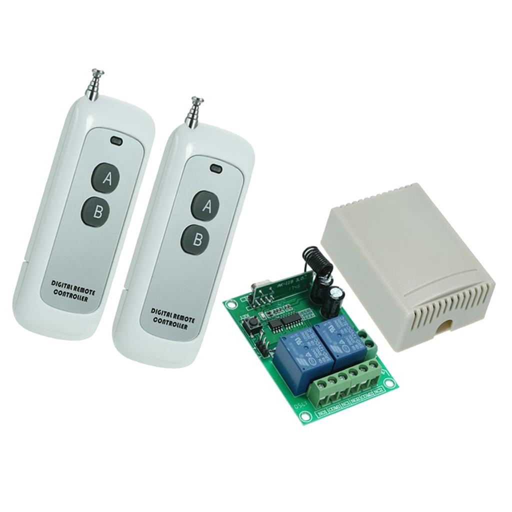 DC12V 2-Way Wireless Receiving Controller Relay Switch Receiver Module Size2