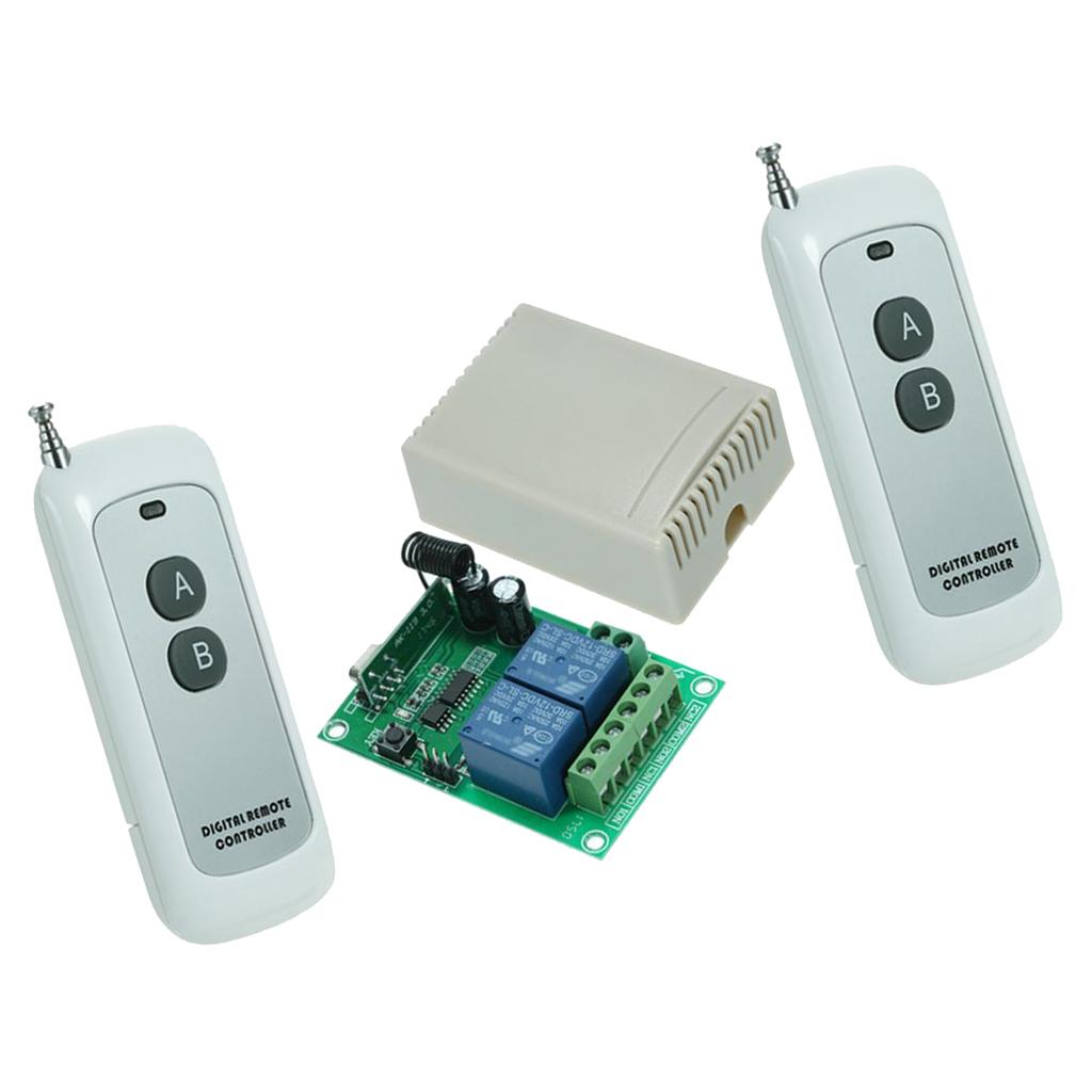 DC12V 2-Way Wireless Receiving Controller Relay Switch Receiver Module Size2