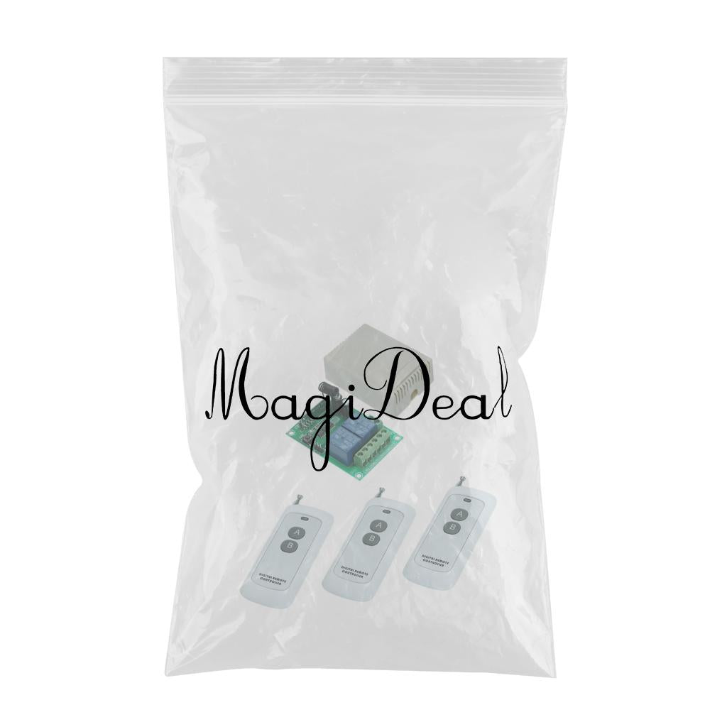 DC12V 2-Way Wireless Receiving Controller Relay Switch Receiver Module Size3