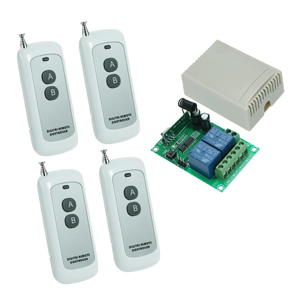 DC12V 2-Way Wireless Receiving Controller Relay Switch Receiver Module Size4