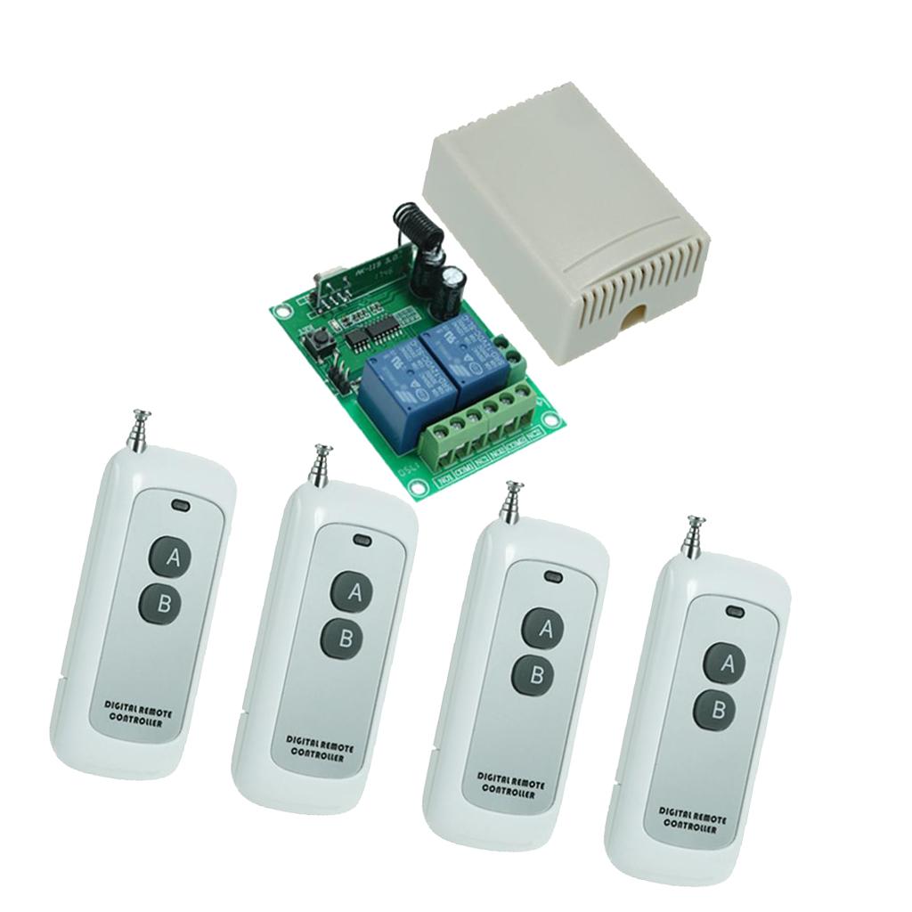 DC12V 2-Way Wireless Receiving Controller Relay Switch Receiver Module Size4