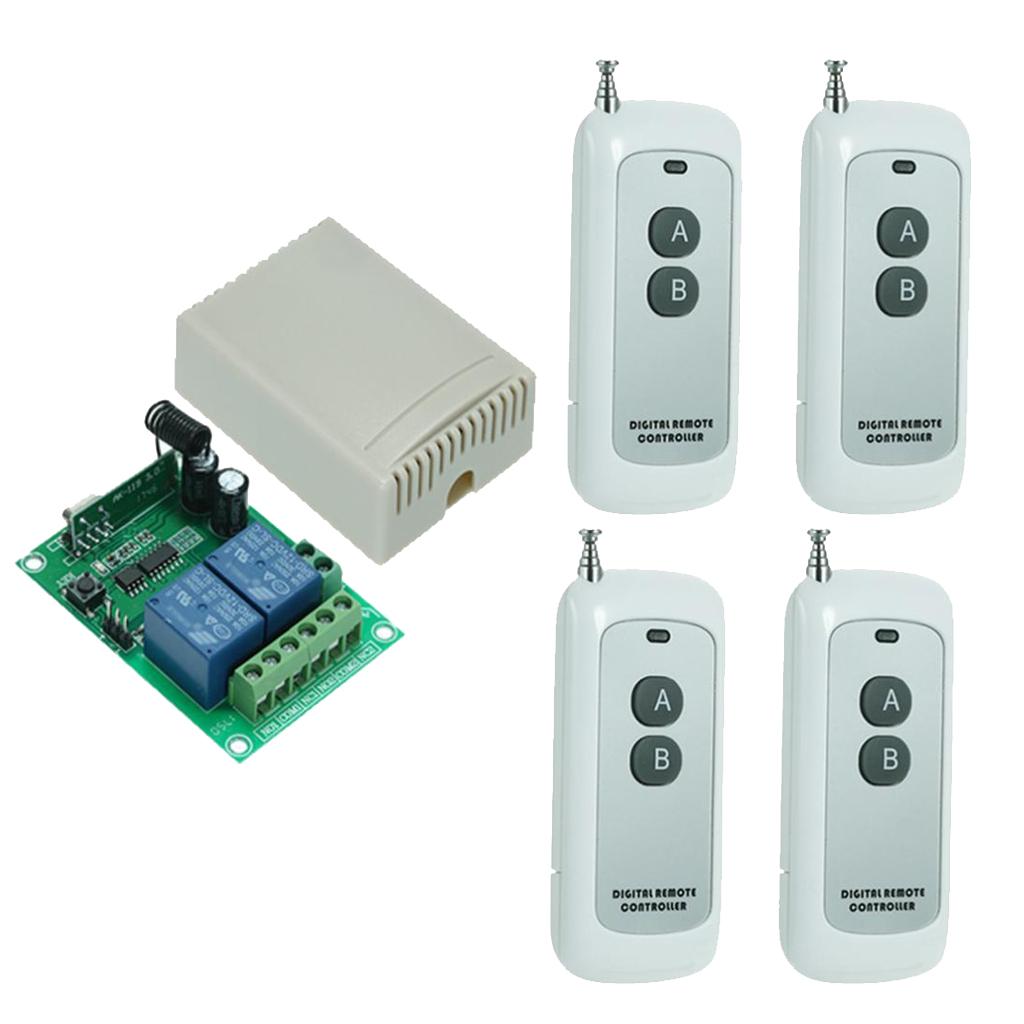DC12V 2-Way Wireless Receiving Controller Relay Switch Receiver Module Size4