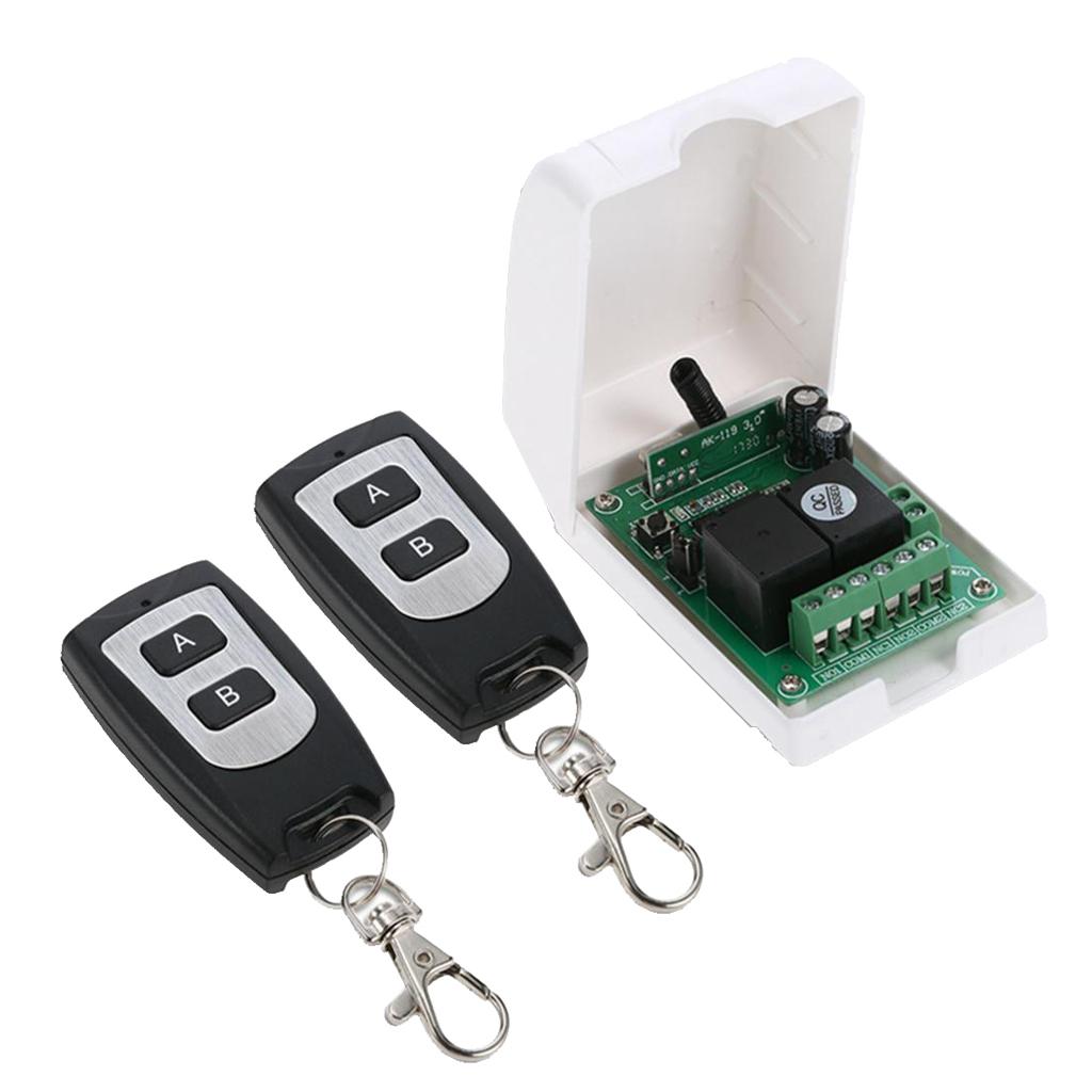 DC 12V Relay Receiver Module Wireless Switch Receiver with 2 Transmitters