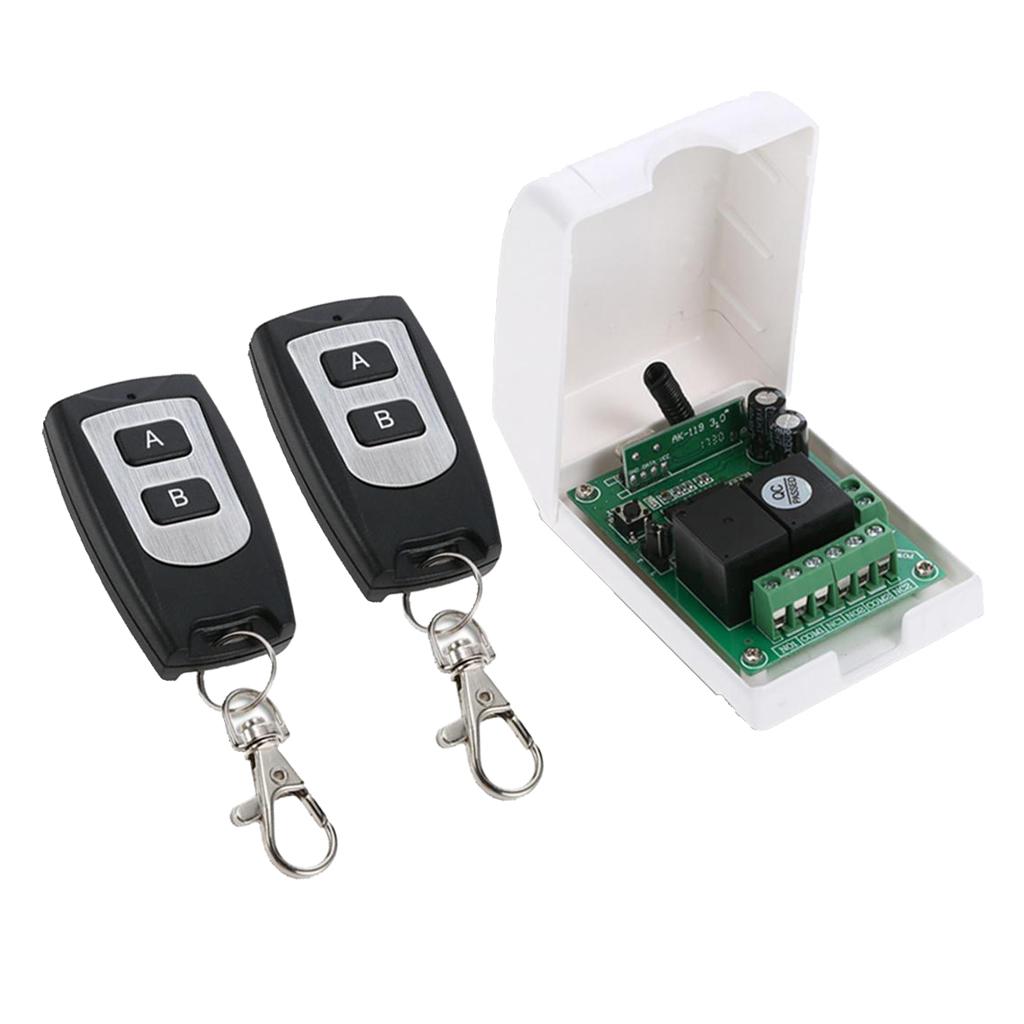 DC 12V Relay Receiver Module Wireless Switch Receiver with 2 Transmitters