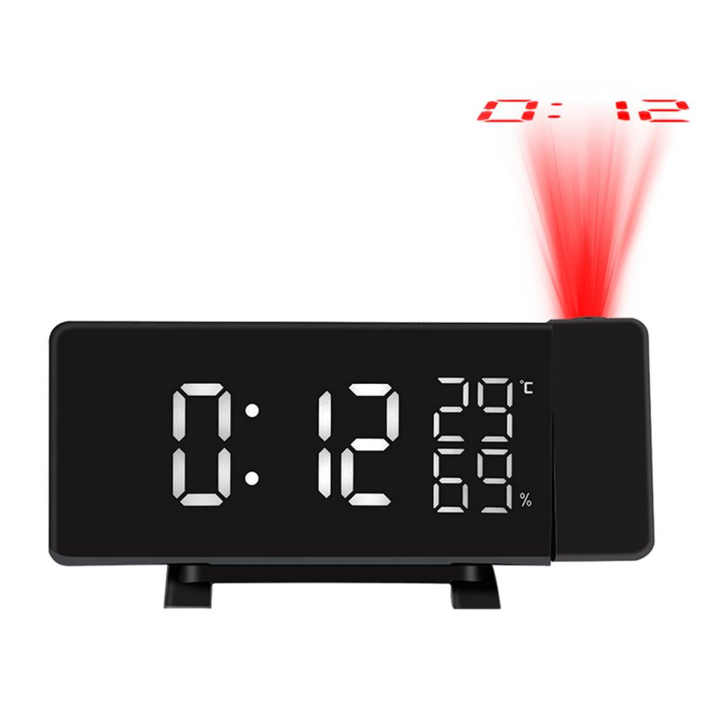 Projection Alarm Clock Digital 3-Color LED FM Radio Alarm Projection Clock