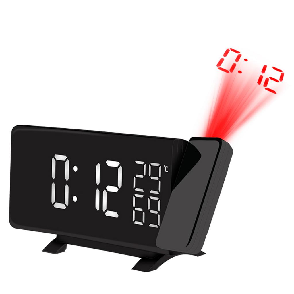Projection Alarm Clock Digital 3-Color LED FM Radio Alarm Projection Clock