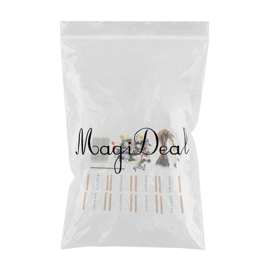 Kit Resistor LED Capacitor Jumper Cables Practical Breadboard Starter Kit