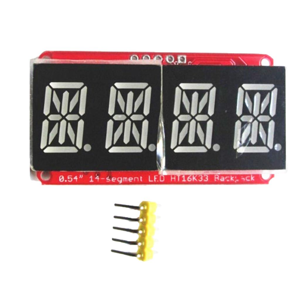 0.54" 4 bit Digital LED Display Module I2C Interface For Arduino Red Green
